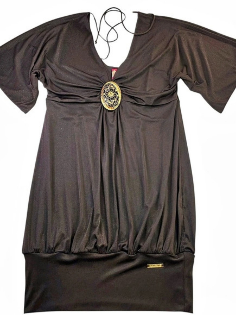 Evan Picone Embellished Mini Dress in Black Size Small Like New
